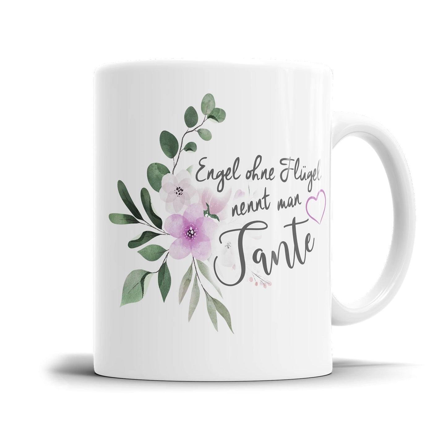 Emotionale Tante Tasse mit floralem Design