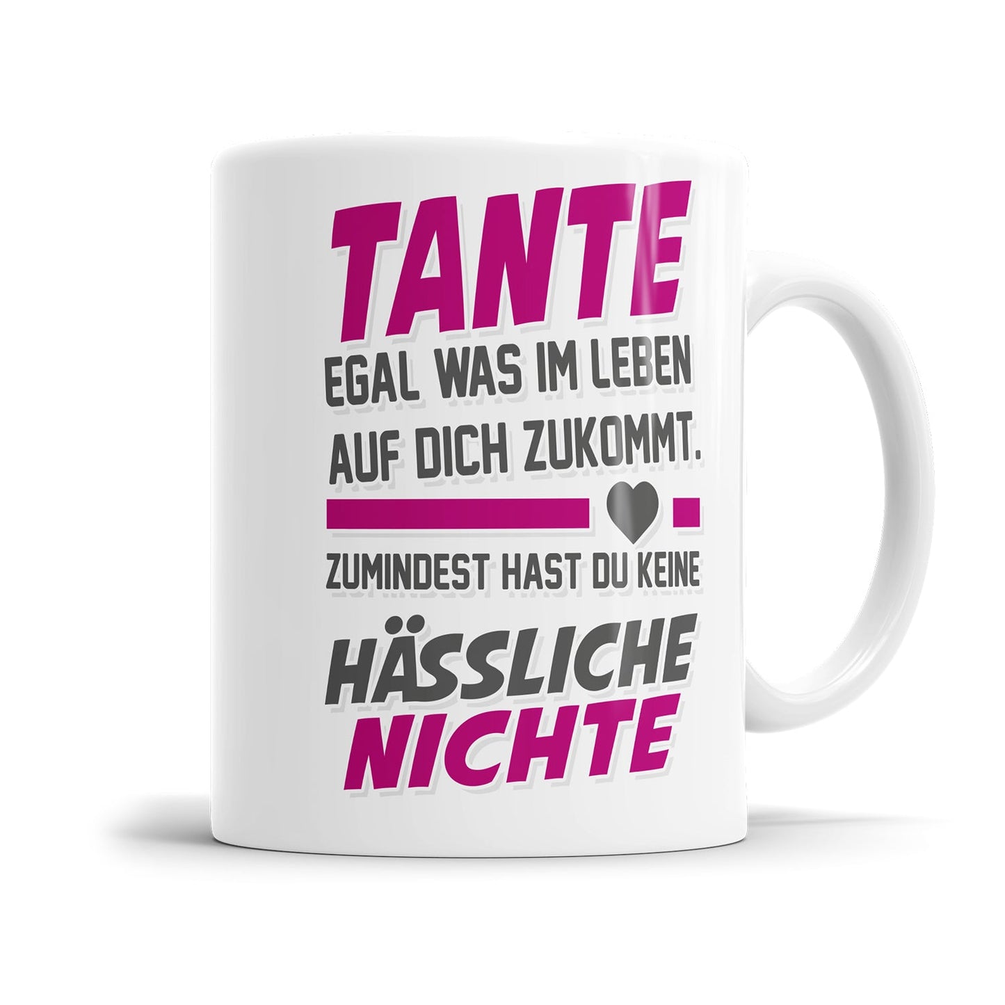 Freche Tante Tasse mit humorvollen Spruch von Nichte 