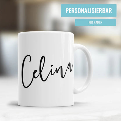Personalisierbare Tasse mit Name, Buchstaben und coolen Sprüchen