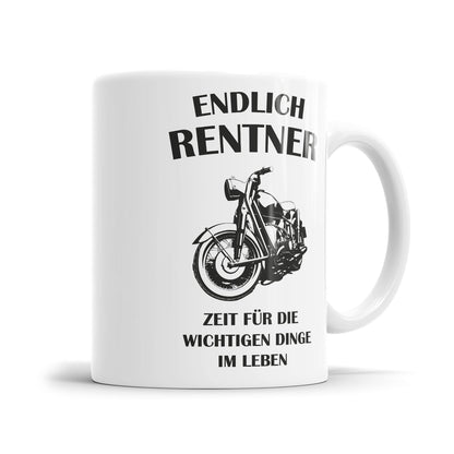 Rentner Tasse mit lustigen Sprüchen - verschiedene Motive - Geschenk zum Ruhestand
