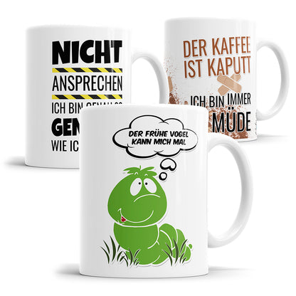 Lustige Sprüche Tassen für Morgenmuffel verschiedene Motive