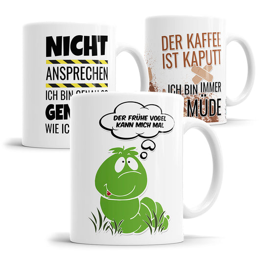 Lustige Sprüche Tassen für Morgenmuffel verschiedene Motive