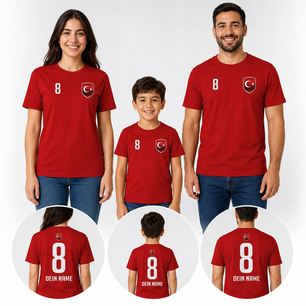 Personalisierbares Türkei Shirt mit Wunschname und Wunschname Beispiel Vorschau