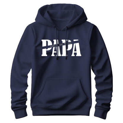 Papa Hoodie - Papa mit Namen der Kinder und Herzchen - Geschenkidee