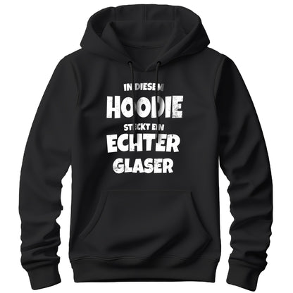 In diesem Hoodie steckt ein echter Glaser - Hoodie Schwarz - FULiMA®