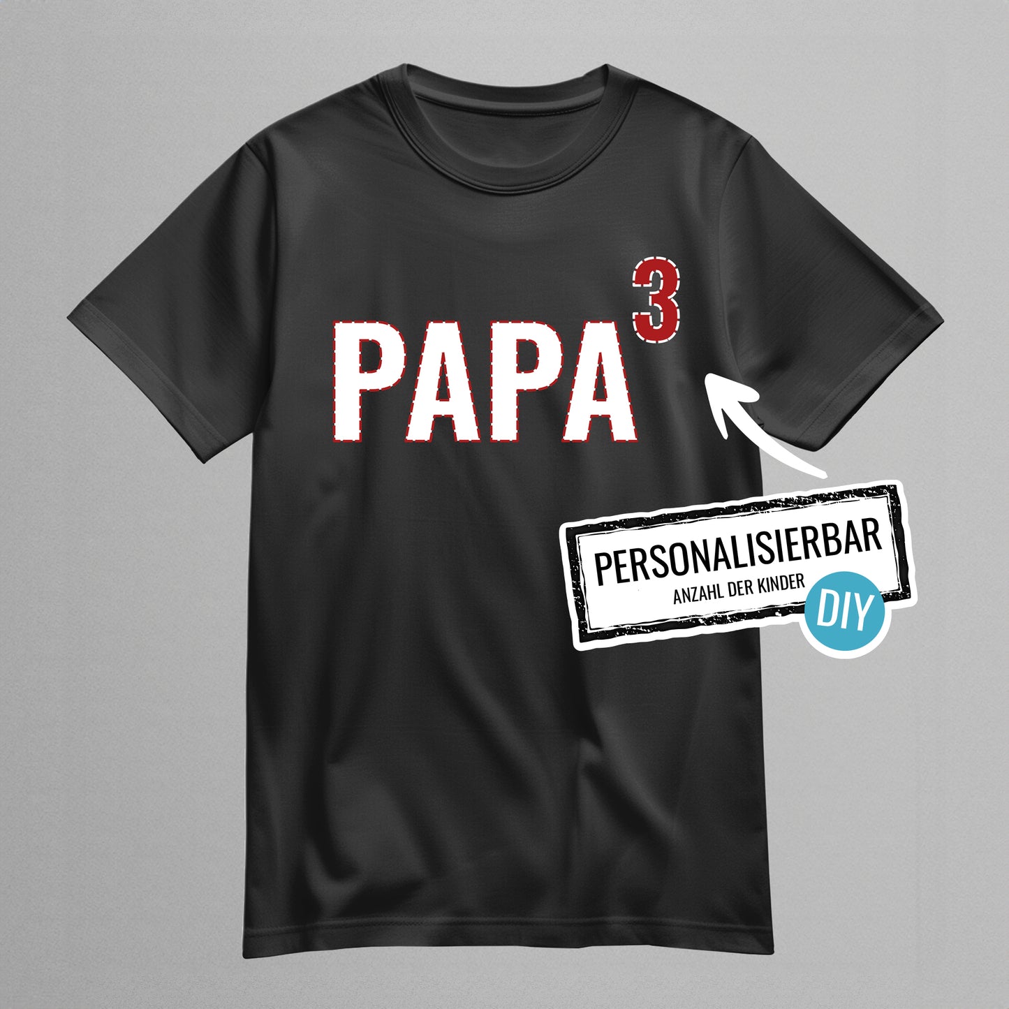 Papa Shirt - mit Anzahl der Kinder - Papa Geschenk