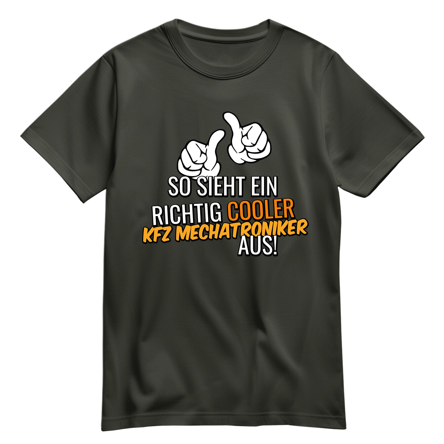 So sieht ein richtig cooler KFZ Mechatroniker aus - Shirt Khaki - FULiMA®