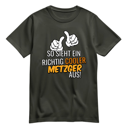 So sieht ein richtig cooler Metzger aus - Shirt Khaki - FULiMA®
