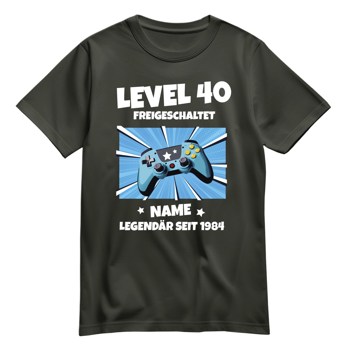 Geburtstagshirt - Level 40 freigeschaltet - Legendär - mit Namen