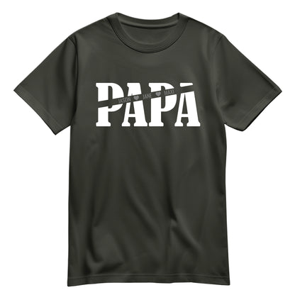 Papa T Shirt - Papa mit Namen der Kinder und Herzchen - Geschenkidee