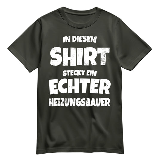 In diesem Shirt steckt ein echter Heizungsbauer - Shirt Khaki - FULiMA®