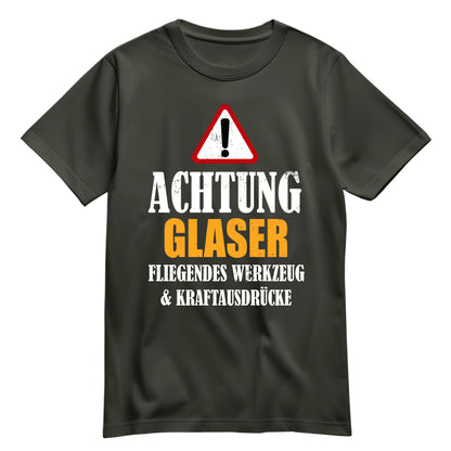 Achtung Glaser - Kraftausdrücke - Shirt Khaki - FULiMA®