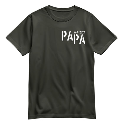 Papa T Shirt - PAPA seit Minimal - Dein Wunschjahr - Geschenkidee