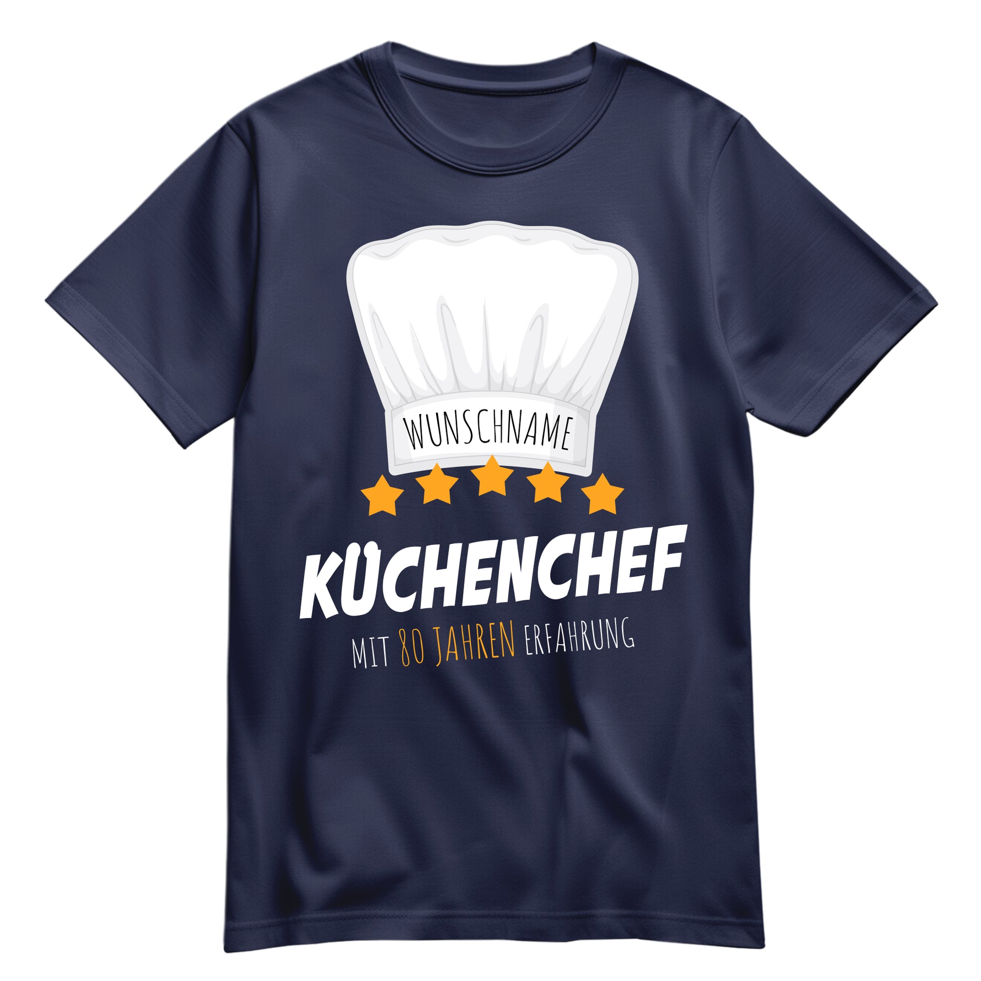 Küchenchef mit 80 Jahren Erfahrung - Geburtstag Shirt Navy - FULiMA®