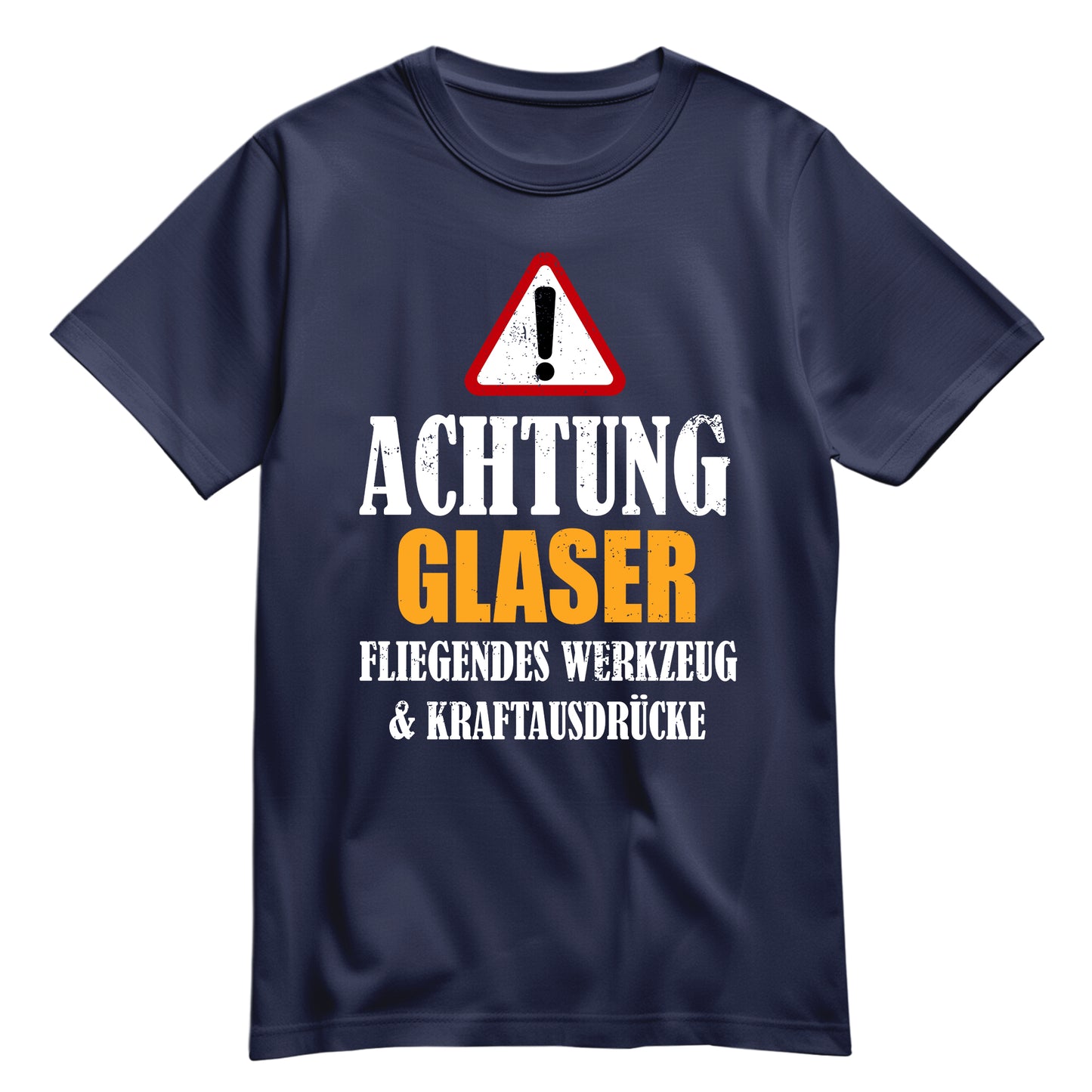 Achtung Glaser - Kraftausdrücke - Shirt Navy - FULiMA®