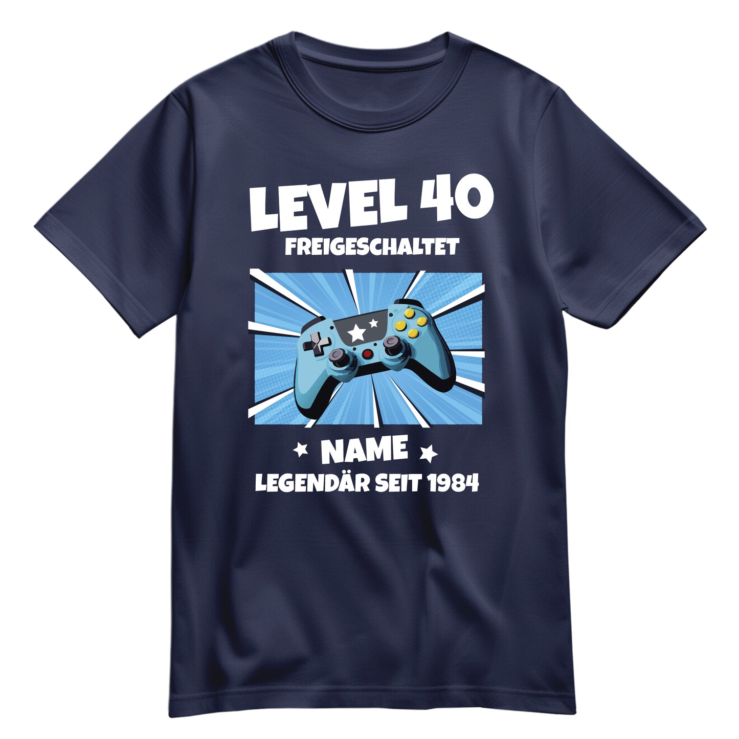 Geburtstagshirt - Level 40 freigeschaltet - Legendär - mit Namen