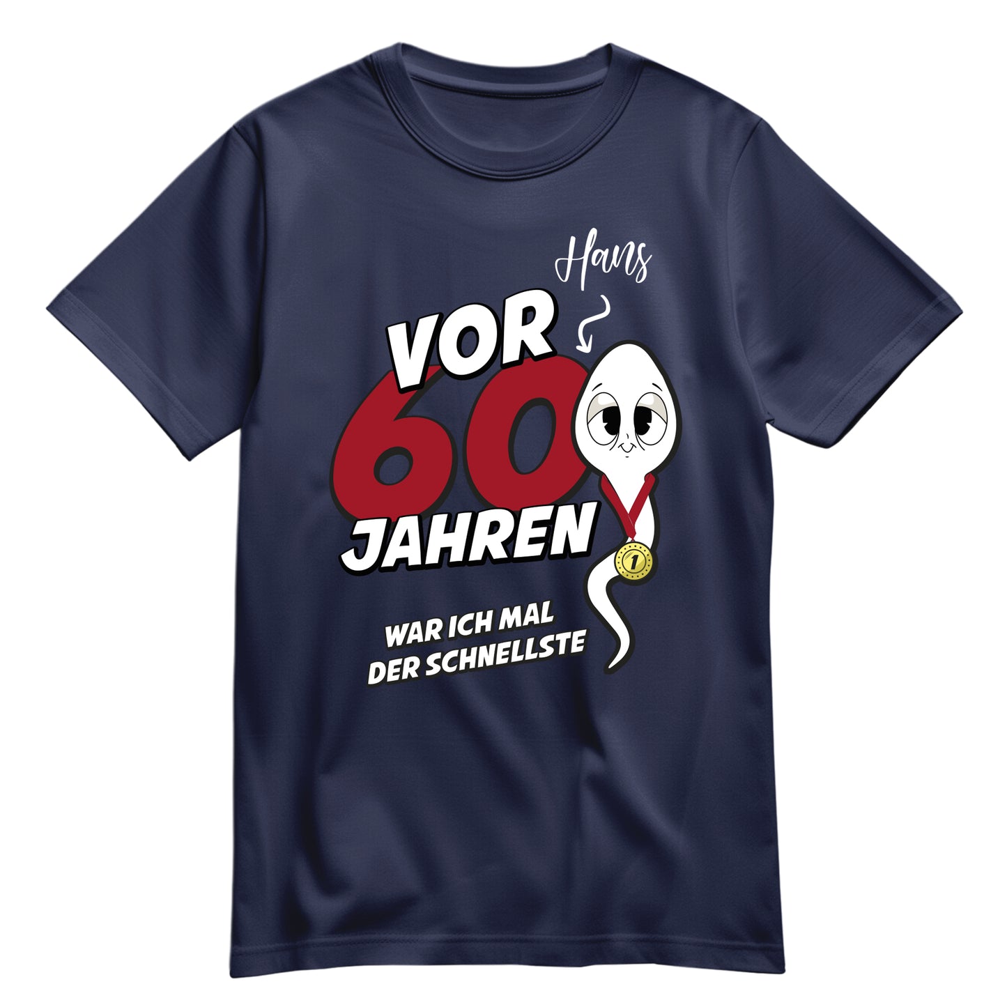 Geburtstag Shirt - Vor 60 Jahren war ich mal der schnellste - mit Namen