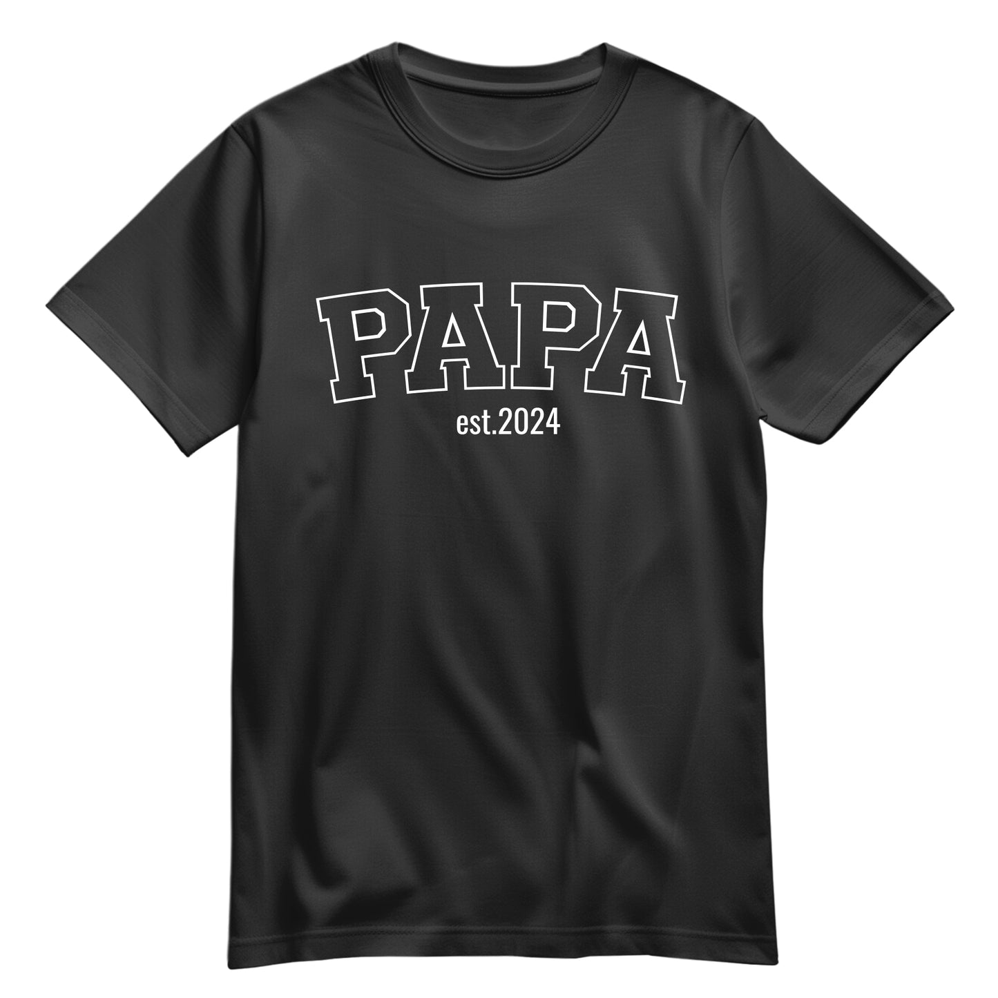 Papa Shirt - Papa Collage Style Line mit Jahr - Geschenk