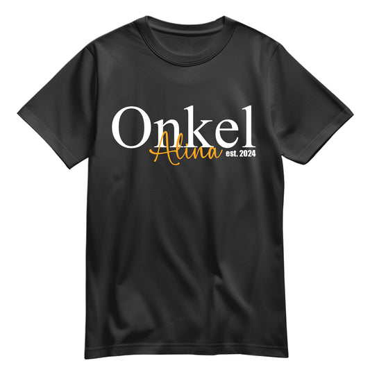 Onkel Shirt - Onkel Schriftzug mit Namen vom Kind - Geschenk