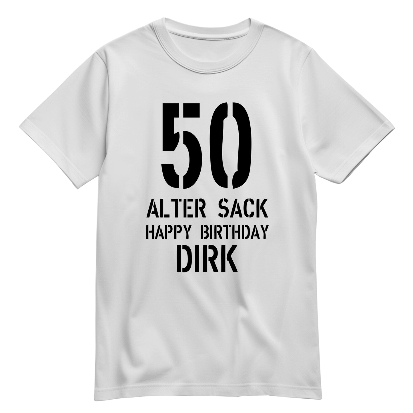 Geburtstag Shirt - 50 Alter Sack Happy Birthday mit Namen