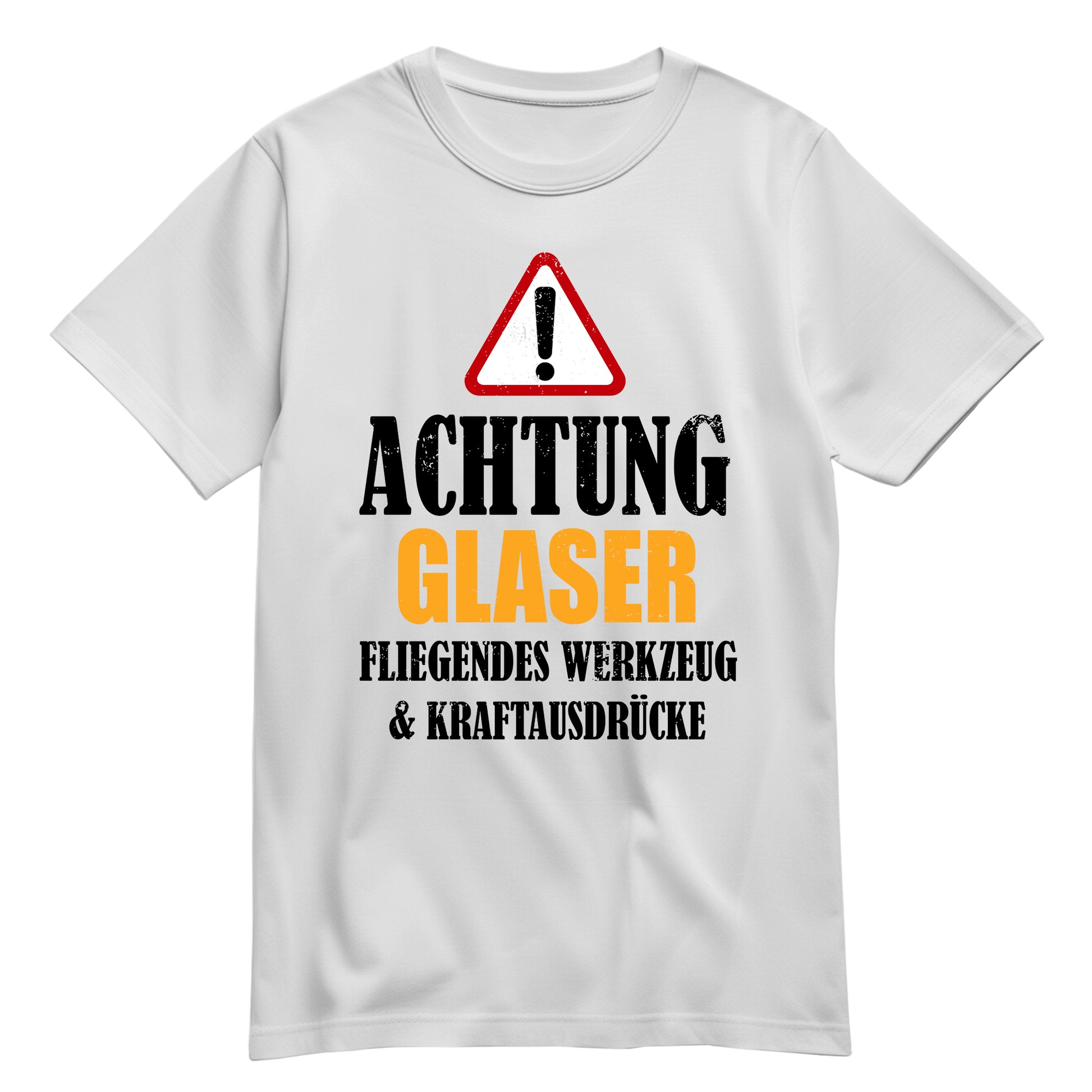 Achtung Glaser - Kraftausdrücke - Shirt Weiß - FULiMA®